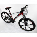 MTB-T001-C - Bicicleta Montaña Adulto Negro/rojo  NEW SPEED
