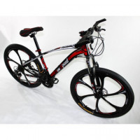 MTB-T001-C - Bicicleta Montaña Adulto Negro/rojo  NEW SPEED