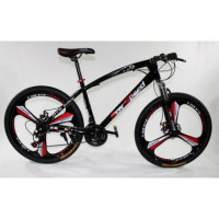 MTB-T002-C - Bicicleta Montaña Adulto Negro/rojo  NEW SPEED