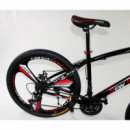 MTB-T002-C - Bicicleta Montaña Adulto Negro/rojo  NEW SPEED
