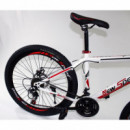 MTB-T003-R - Bicicleta Montaña Adulto Blanco/rojo  NEW SPEED