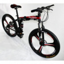 MTB-T006-C - Bicicleta Montaña Adulto Negro/rojo  NEW SPEED