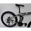 MTB-T006-R - Bicicleta Montaña Adulto Plata/negro  NEW SPEED