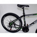 MTB-T010-R - Bicicleta Montaña Adulto Negro/verde  NEW SPEED