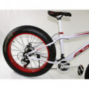 FTB-T001 - Bicicleta Fatbike Adulto Blanco/rojo  NEW SPEED