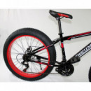 FTB-T002 - Bicicleta Fatbike Adulto Negro/rojo  NEW SPEED