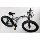 FTB-T009 - Bicicleta Fatbike Adulto Blanco/negro  NEW SPEED
