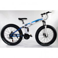 FTB-T009 - Bicicleta Fatbike Adulto Blanco/azul  NEW SPEED