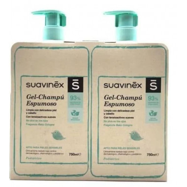 SUAVINEX Gel-Shampooing Moussant 2 Bouteilles 750 Ml Duplo