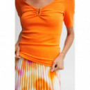 B-YOUNG Camisetas Mujer Camiseta de Mujer B.young Pavana Orange Peel