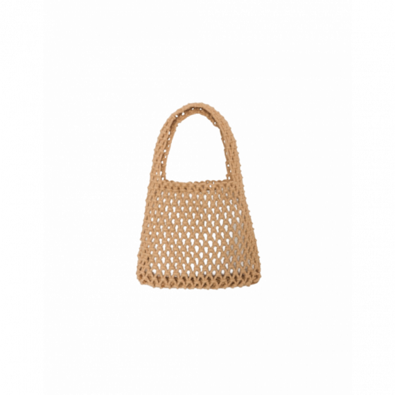 Bolsos Bolso WILD PONY Pequeño de Macramé Beige