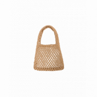 Bolsos Bolso WILD PONY Pequeño de Macramé Beige