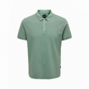 ONLY&SONS Polos Polo Only & Sons de Hombre Manga Corta Chinois Green