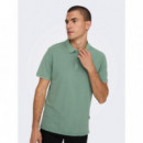 ONLY&SONS Polos Polo Only & Sons de Hombre Manga Corta Chinois Green