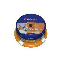 VERBATIM Dvd-r Printable 4.7GB 16X 120MIN Bote 25