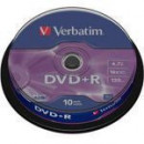 VERBATIM Dvd+r 4.7GB 16X 120MIN Bote 10