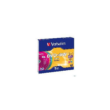 VERBATIM Dvd+rw 4,7GB Colour Pack 5