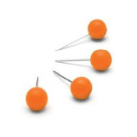 NOBO Chinchetas para Tablon en Color Naranja 100UD