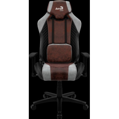 Cadeira de Jogo AEROCOOL Baron Burgundy Red Máximo Conforto Premium Couro Sintético Padrão de Fibra de Carbono Padrão de Braço A