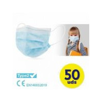 Mascarilla Azul Infantiles 50 Und  Color Azul - 3 Capas - Eficacia de Filtracion Bacteriana  98%