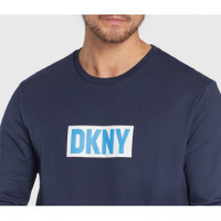 Camiseta manga baja DKNY azul marina