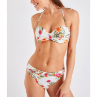 BANANA MOON -  Top Bikini Estampado - Nuco PALMSROSE/JZB11