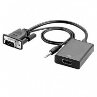 Cable Conversor PHOENIX VGA a HDMI + Audio Black