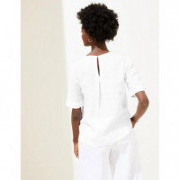 Blusa de Lino Manga Corta  MARKS AND SPENCER