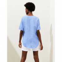 Blusa de Lino Manga Corta  MARKS AND SPENCER