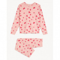 Pijama Corazones Manga Larga  MARKS AND SPENCER
