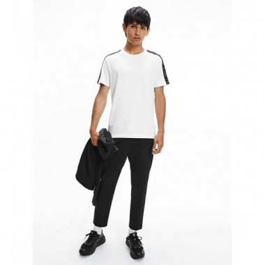 Camiseta Calvin Klein Blanca logos hombro