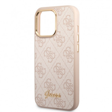 IPHONE 14 PLUS GUESS OUTLINE SCRIPT CASE PINK