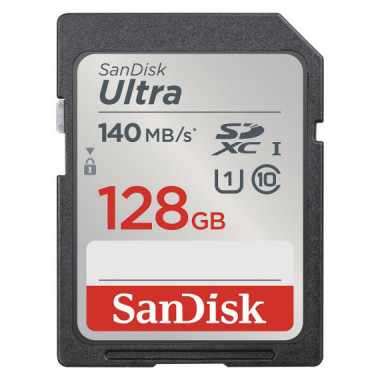 Carte mémoire SANDISK Sd 128GB 140MB/S