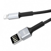 Cable Carga Rapida Slim USB - Lightning 2.4A 1 Metro Negro XO