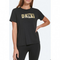 DKNY - Top Deportivo Negro Mujer - DP2T5894/BLK