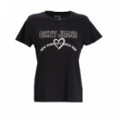 Top Mujer DKNY DKNY Heart Logo T-shirt
