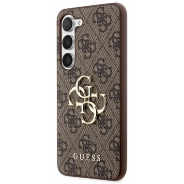 Partilhar GUESS SAMSUNG S23+ METAL LOGO CASE BROWN