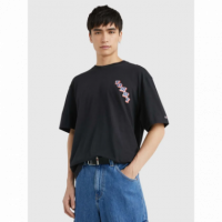 Camiseta Tommy Jeans negra maxilogo espalda