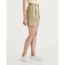 Pantalones Shorts DOCKERS de Mujer Pleated Harvest Gold Beige