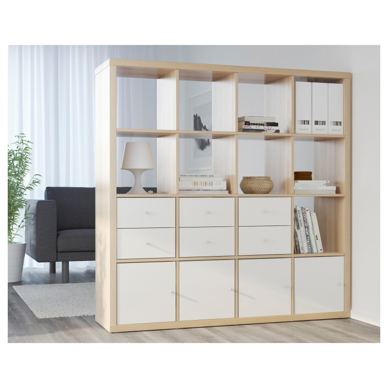 KALLAX Estantería con accesorios, blanco, 147x147 cm - IKEA  Ikea kallax  shelf, Ikea kallax shelf unit, Kallax shelving unit