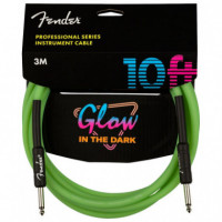 FENDER 099-0810-119 Cable Jack Jack 3 Metros Glow Verde
