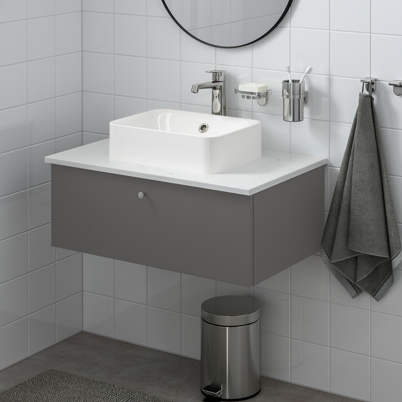 HAVBÄCK armario lavabo+cajones, gris oscuro, 100x48x63 cm - IKEA