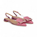 S/talon Vinilo Pala Rafia Strass Fucsia  CHANTAL