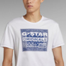 G-STAR RAW DENIM Camisetas Hombre Camiseta G-star Bandana