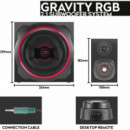Gravity Rgb 2.1 Subwoofer System Black- Altavoces BLUETOOTH  SPEEDLINK