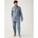 Pijama Clásico de Algodón Diseño Azulejo  MARKS AND SPENCER