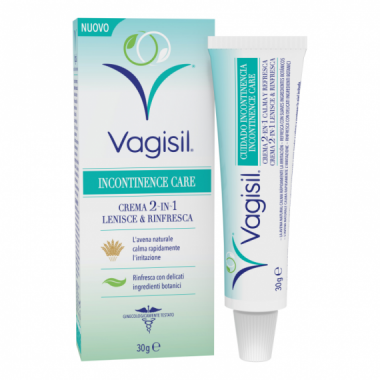 VAGISIL 2 IN 1 CREAM INCONTINENCE CARE SOOTHE AND REFRESHES 30GR