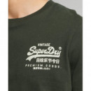 Camiseta con Logotipo Vintage Logo Narrative de SUPERDRY