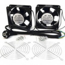 Ventilador Doble 12 Cm POWERGREEN Armario Rack