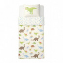 Jattelik Funda Nordica/almohada 150X200/50X60CM Dinosaurio/blanco  IKEA